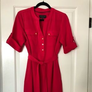 Cute red shirt dress